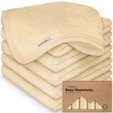 6-Pack Soft Baby Washcloths, Viscose from Bamboo - Kids, Newborn Bath Towels, Infant Shower, Toddler Reusable Face Towel, Gentle