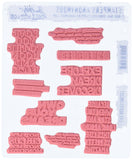 Stampers Anonymous Tim Holtz Cling Stamps 7X8.5, Life Quotes