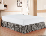 Elegant Comfort Luxurious Premium Quality 1500 Thread Count Wrinkle And Fade Resistant Egyptian Quality Microfiber Multi-Ruffle Bed Skirt - 15Inch Drop Queen Grey -Like New