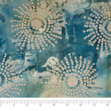 Singer Fabric - 100% Cotton, Batik Collection, Dark Slate Gray Sunshine, 42 Inches, 2 Yard Precut