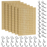 VOIMO Bamboo Pegboard Organizer Set, 6 Panels (16inchx12inch)