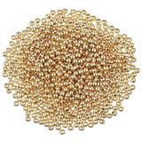 Hicarer 3000 Pieces 4 mm Gold Smooth Round Beads Small Spacer Beads Seamless Smooth Loose Accessories for Bracelet Necklace Jewe
