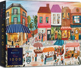 Elena Essex Puzzles 1000 Pieces - Market Day, Puzzles for Adults 1000 Pieces, Summer Landscape Shops Village Town Scene Puzzle,