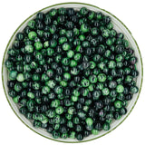 WHNKFB 4mm 100PCS Natural Ruby Zoisite Round Beads, Red-Green Loose Gemstone Beads for Jewelry Making Craft - 4mm 6mm 8mm 10mm O