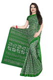 Tamaira Fashion Womens Plain Weave Pure Cotton Saree Without Blouse Piece(1654_Parrotgreen&Darkgreen)