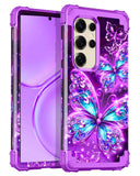 Casetego for Galaxy S25 Ultra 5G Case,Glow in The Dark Three Layer Heavy Duty Sturdy Shockproof Full Protection Rugged Hard PC+S