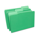 Staples File Folders, Legal Size, 1/3-Cut Tabs, Green, Durable Paper Stock, 200/Carton