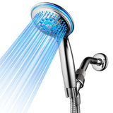 Dream Spa All Chrome Water Temperature Controlled Color Changing 5Setting LED Handheld ShowerHead by Top Brand Manufacturer! C