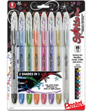 Pentel Sparkle Pop Metallic Gel Pen, (1.0mm) Bold Line, Assorted Colors, Pack of 8 (K91BP8M)