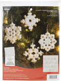 Bucilla Elegant Christmas Snowflakes Felt Applique Ornament Kit, 16 Piece