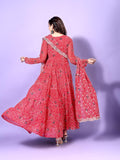 Wedani Georgette Anarkali Kurta Set For Women Red,Red,S,Georgette,Anarkali,