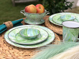 Golden Rabbit Enamelware Modern Monet Chargers - Set of 2
