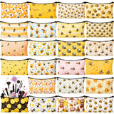 SilTriangle 24 Pieces Funny Cosmetic Bags Bulk Make up Bags Zipper Canvas Purse Organizer Pouch Portable Travel Toiletry Pouch f