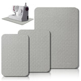Drydiet 3 Pcs Sewing Machine Muffling Mat Pedal Mat Sewing Machine Pad No Slip Rubber Stay in Place Mats for Calms Vibration(Gra