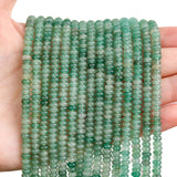BONNY BOXX 1 Strand (150PCs) Natural 2 * 4mm Green Aventurine Rondelle Beads, Natural Abacus Disk Stone Beads Loose Spacer Gemst