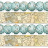 Travel The Map Globes Bulletin Board Border Classroom Bulletin Border Wall Decor Restroom Decoration (59 Ft)