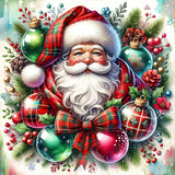 igoodom Christmas Diamond Art Kits for Adults, Santa Claus Diamond Painting Kit, Full Drill Round Diamond Art Kits, DIY Gem Art