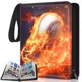 Kitoyz Trading Card Binder,900 Pockets Baseball Card Binder Holder for Cards Storage,Double Sided Pocket PU Card Collection Bind