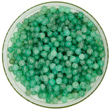 WHNKFB 10mm 50PCS Natural Green Strawberry Quartz Round Beads, Loose Crystal Beads with Strawberry Seed-Like Contents for Jewelr