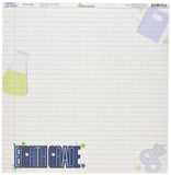Reminisce Making The Grade 12 by 12inch Double Sided Scrapbook Paper, Eight Grade