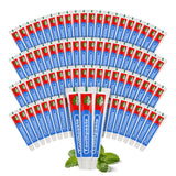 Travel Toothpaste Bulk, 10g/0.35oz Red & Blue Disposable Toothpaste Suitable for Hotels, Camping, Guests, Homeless Individuals,