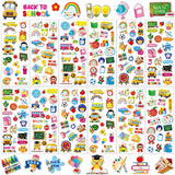 UPINS 12 Sheets Back to School 3D Cute Puffy Stickers - First Day of School Teacher Foam Stickers - Welcome Back Gifts for Stude