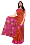 Tamaira Fashion Womens Plain Weave Pure Cotton Saree Without Blouse Piece(Ab15_Rust&Magenta)