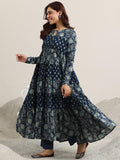 Libas Women'S Cotton Kurta Set (400368_Blue_M)