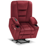 MCombo Large Power Lift Recliner Chair Sofa with Massage and Heat for Big and Tall Elderly People, 3 Positions, Cup Holders, and