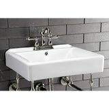 Kingston Brass Kb1606Al Heritage 4-Inch Centerset Lavatory Faucet With Metal Lever Handle, Polished Nickel