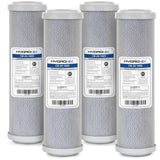 Hydronix 4 Pack Carbon Block Water Filters Coconut Shell CTO for Whole house, RO, DI, Hydroponics 10 x 2.5, 5 Micron