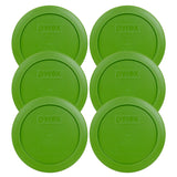Pyrex 7200-PC 2-Cup Lawn Green Food Storage Replacement Lid (6-Pack) - Made in USA