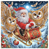 MVVMTOP Christmas Diamond Painting Kit, 5D DIY Santa Clau, Special Shape Crystal Artificial Diamond Partial Mosaic Handicraft, W