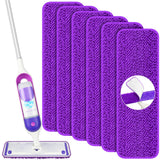 Microfiber Mop Pads for Swiffer PowerMop: Papclean Wet Dry Mopping Pads Refill Floor Cleaner - 6 Pcs Reusable Cloths for 13 -15