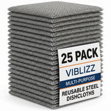 Viblizz Viblzz NonScratch Wire Dishcloth, Multipurpose Steel Scrubber for Utensils Cleaning, Wet and Dry Dish Wash Scrub Cloth