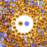 Meibite Hotfix Rhinestones Bulk, 3000PCS Topaz Hot Fix Rhinestones for Clothes DIY Decoration Crafts, Topaz, SS8, 2.3-2.5mm