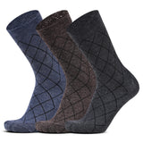 Rc. Royal Class MenS Calf Length Double Knit Warm Woolen Multicolored Socks, Combo Pack Of 3