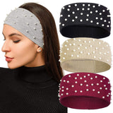 Awaytr Wide Boho Headbands For Women Stretch Headband Workout Head Bands For WomenS Hair Non Slip 3Pcs Sweat Headband Turban Ba