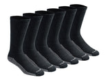 Dickies Mens Dritech Moisture Control Crew Socks Multipack, Black (6 Pairs), Shoe Size: 612