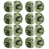 MABOZOO Tie Dye Chunky Yarn for Crocheting & Knitting, 8 Pack - Soft Plush Sage Green Fluffy Jumbo Chenille Yarn,Giant Thick Fuz