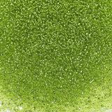 Bala&Fillic Size 12/0 Glass Seed Beads Light Green Color 2mm Transparent Silver Lined Seed Beads for Making Bracelet Necklace an