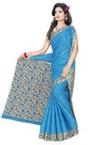 Tamaira Fashion Womens Plain Weave Pure Cotton Saree Without Blouse Piece (Ab16_Turquiose)