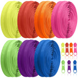 Syhood 35 Yards 7 Pcs Sewing Zippers #5 Nylon Assorted Coil Zipper Tapes with 70 Sliders Sewing Craft Supplies Gifts for Women M