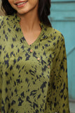 Leriya Fashion Women Printed Party Regular Fit Ethnic Wear Co-Ord Kurta Set For Women (Lf-W2107&Tr1062-Xl-Green)