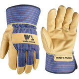 Wells Lamont Heavy Duty Work Gloves with Leather Palm, Large (Wells Lamont 3300L), Palomino, Large (Pack of 1)