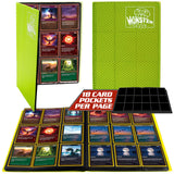 9 Pocket Trading Card Binder-Holofoil Yellow Album w Side Loading Pockets, AntiTheft Anti-Drop-TCG Collector Storage Organizer f
