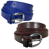 Queery WomenS Pu Leather Belt (Blue, Brown)