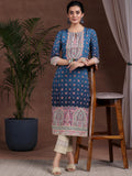 Libas Women'S Crepe Regular Kurta (29251_Blue Blue L