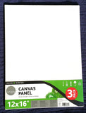 Daler-Rowney Simply Canvas Panel, 12x16 inches, 3 Pack - Artist Canvas for Oil, Acrylic, Pouring & Mixed Media - 100% Cotton, Tr
