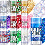 10 Pcs Body Glitter Stick Set, Shimmer Face Hair Glitter Makeup for Women
